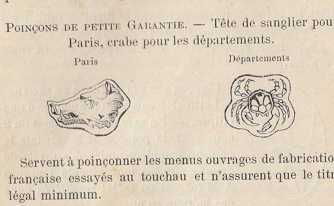 1909年資料の猪頭と蟹の小保証印