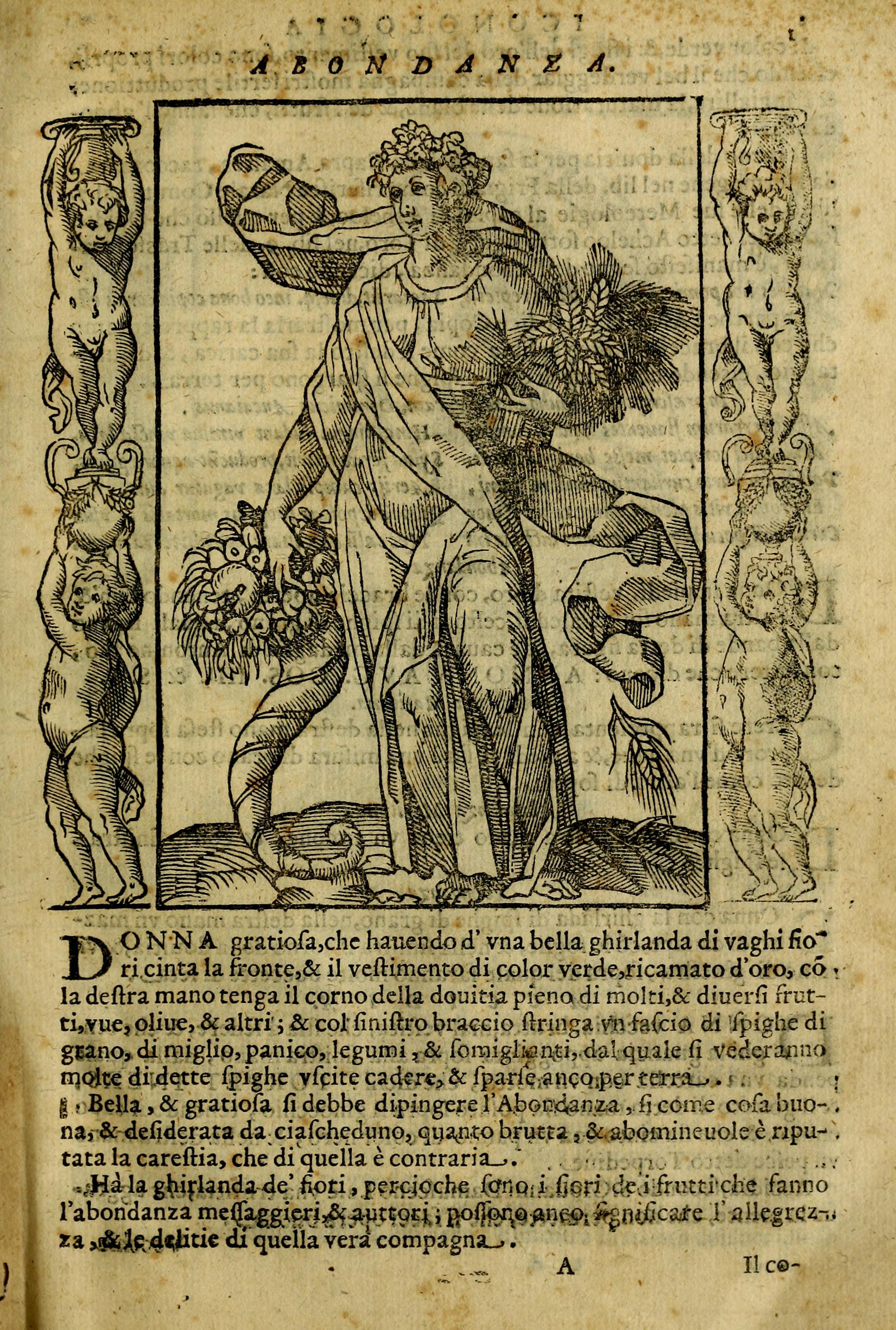 豊穣 — Abondanza・1603年版原本1頁