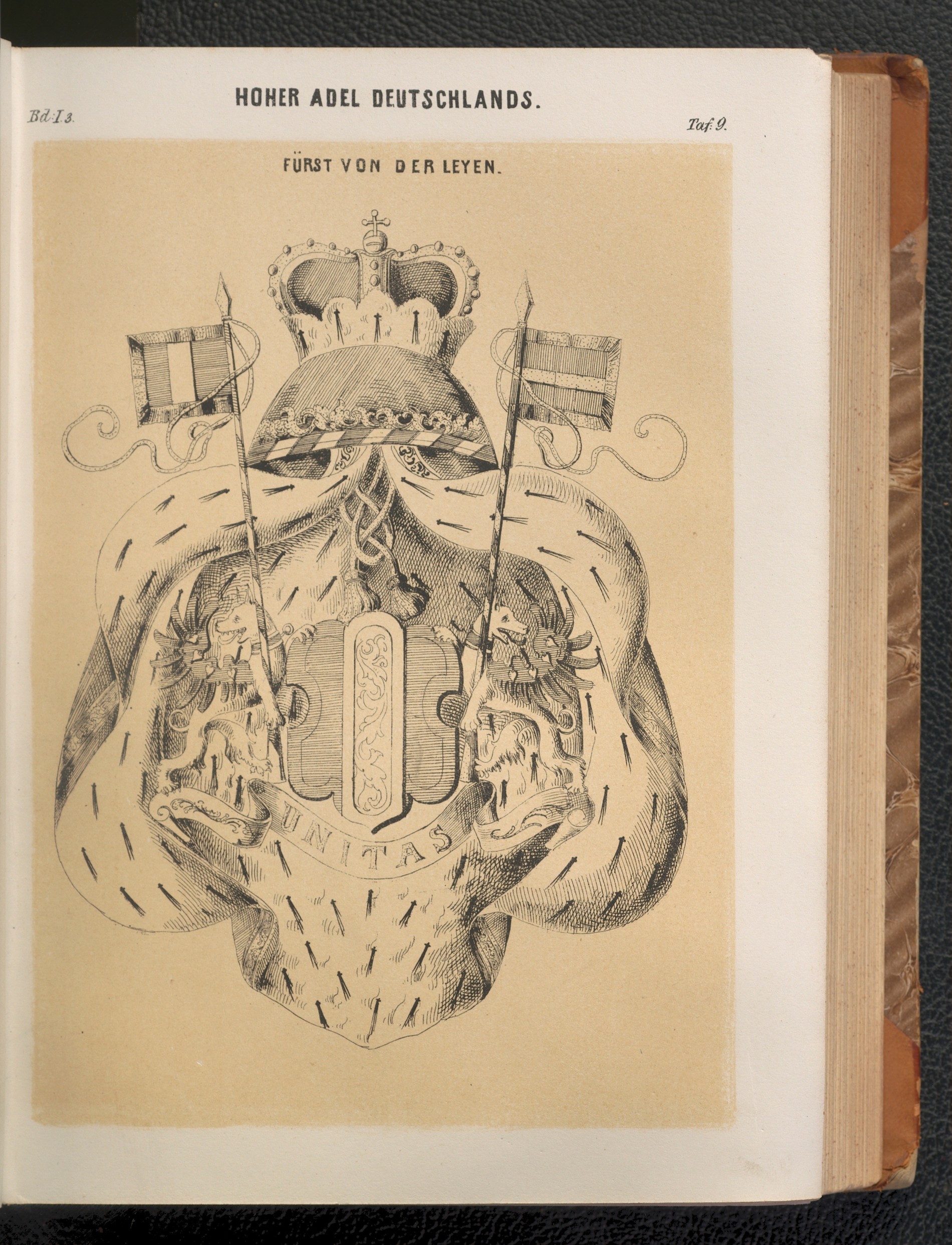 Taf. 9 — FÜRST VON DER LEYEN. ／ 銘文：UNITAS