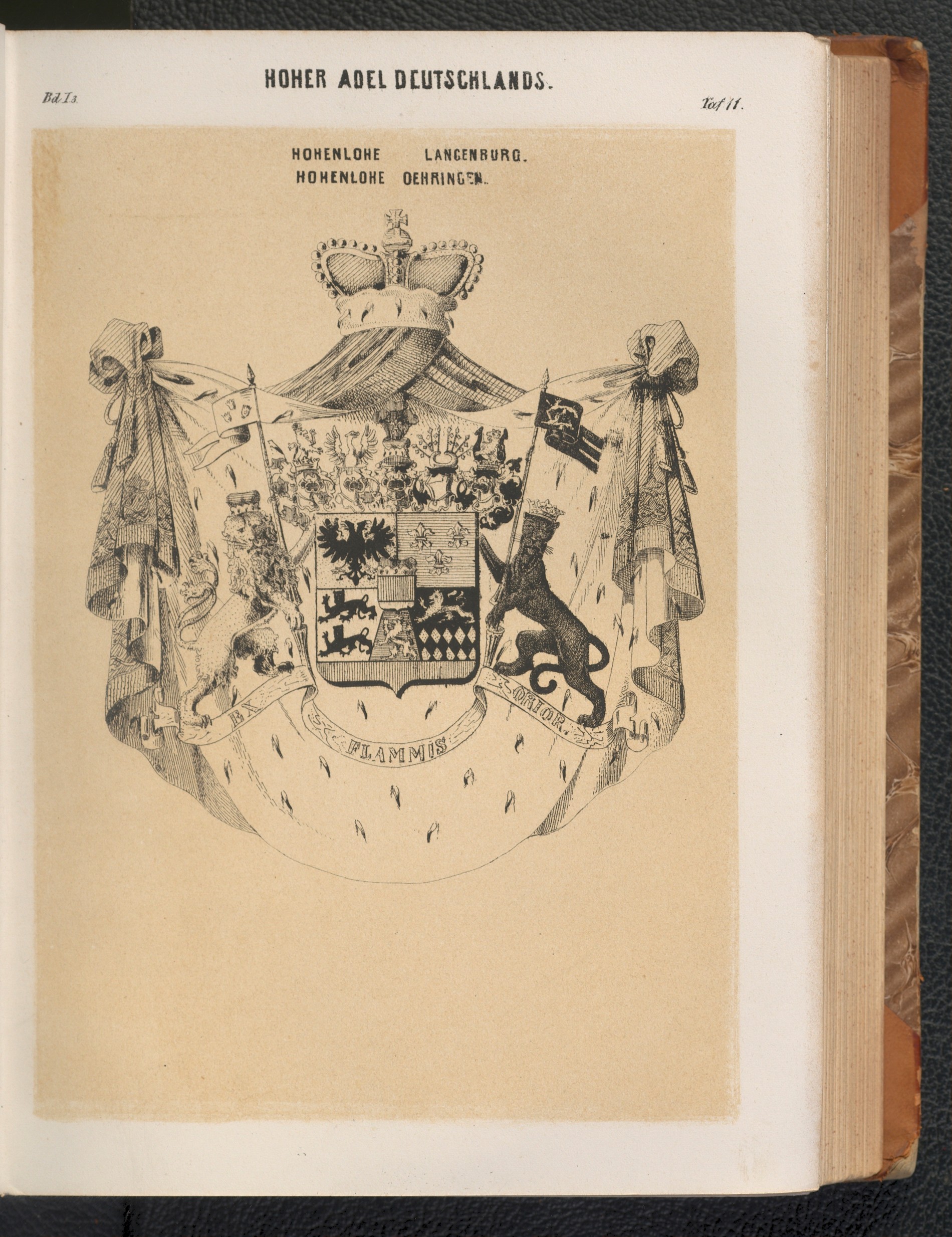 Taf. 11 — HOHENLOHE LANGENBURG. HOHENLOHE OEHRINGEN. ／ 銘文：EX FLAMMIS ORIOR