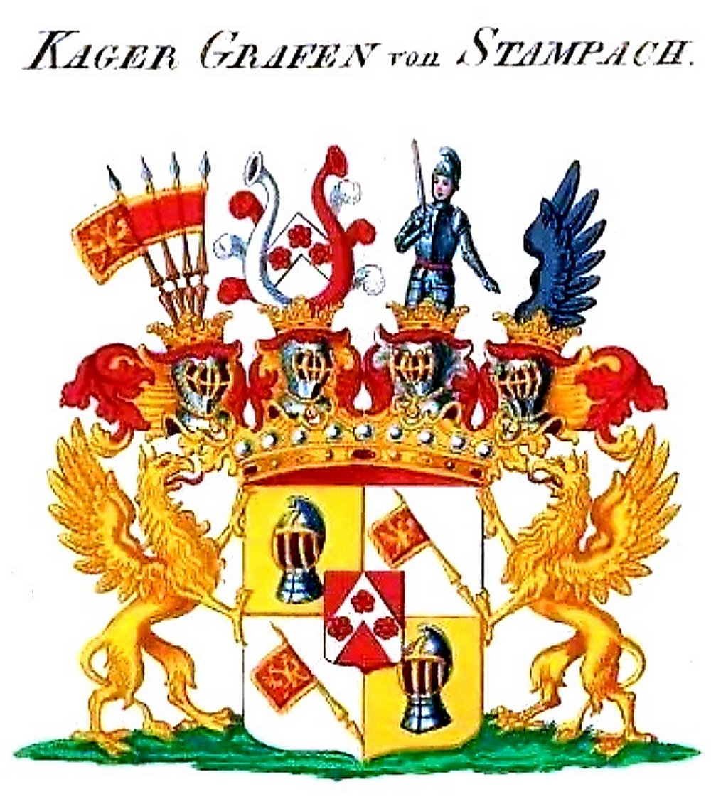 Kager Grafen von Stampach-Wappen — Tyroff オーストリア君主国紋章集の原図