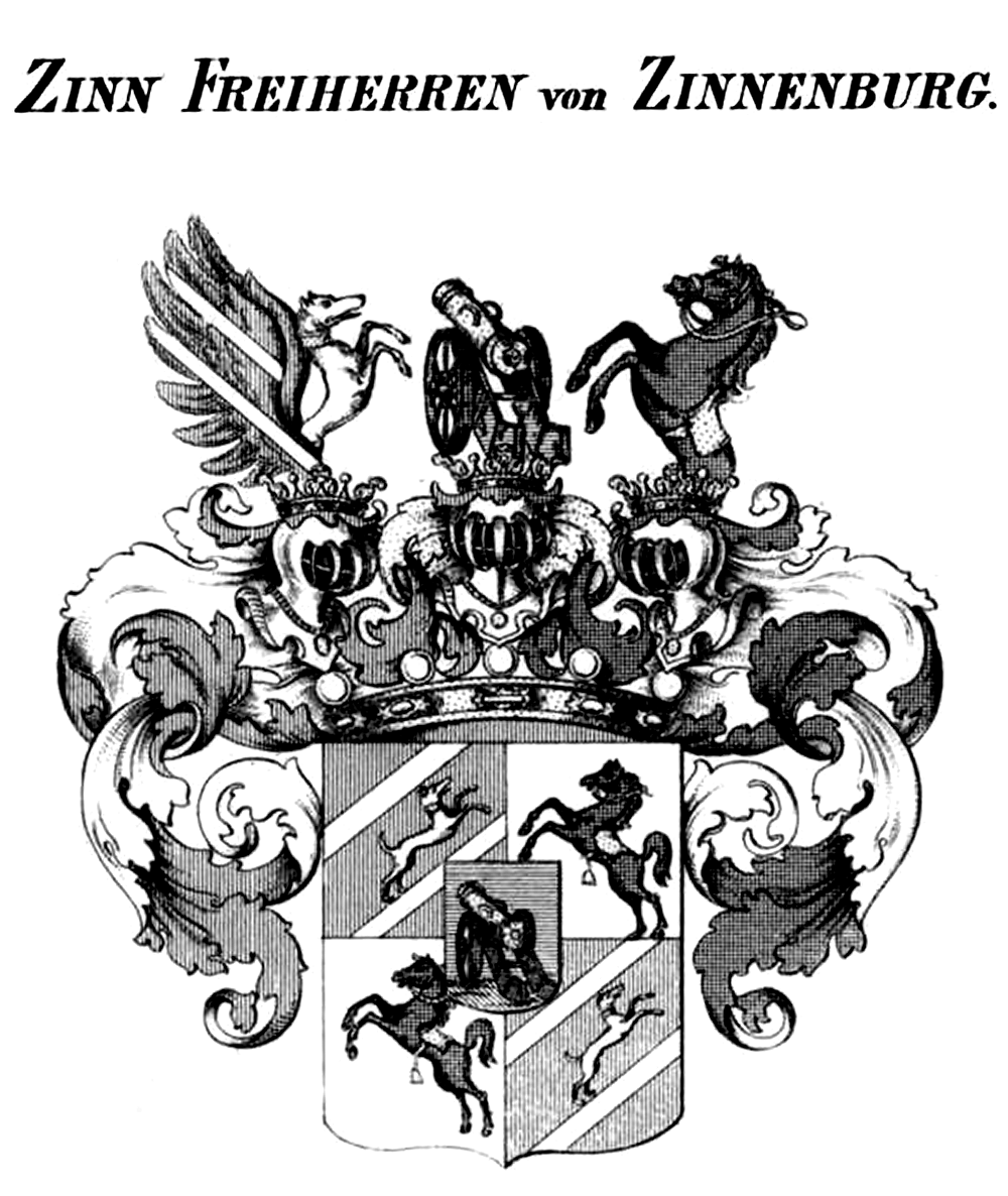 Zinn von Zinnenburg.Wappen Ty — Tyroff オーストリア君主国紋章集の原図