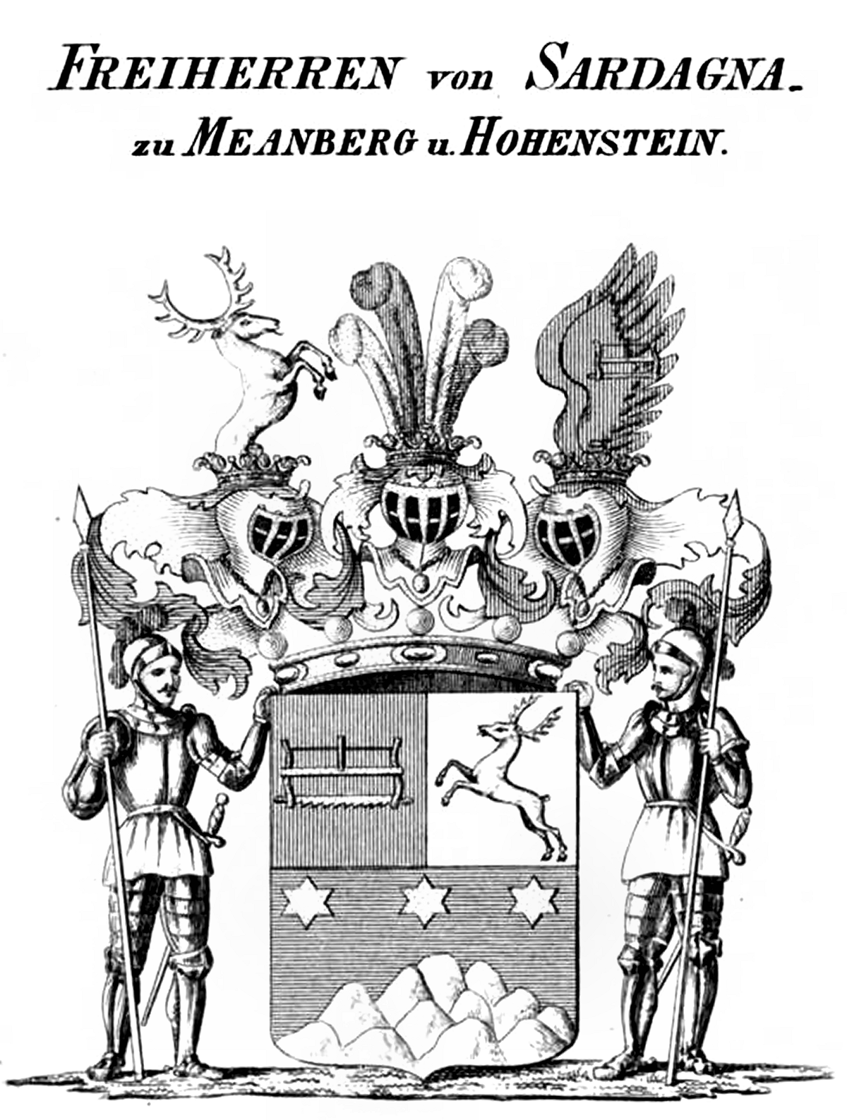 Sardagna zu Meanberg u Hohenstein Ty — Tyroff オーストリア君主国紋章集の原図