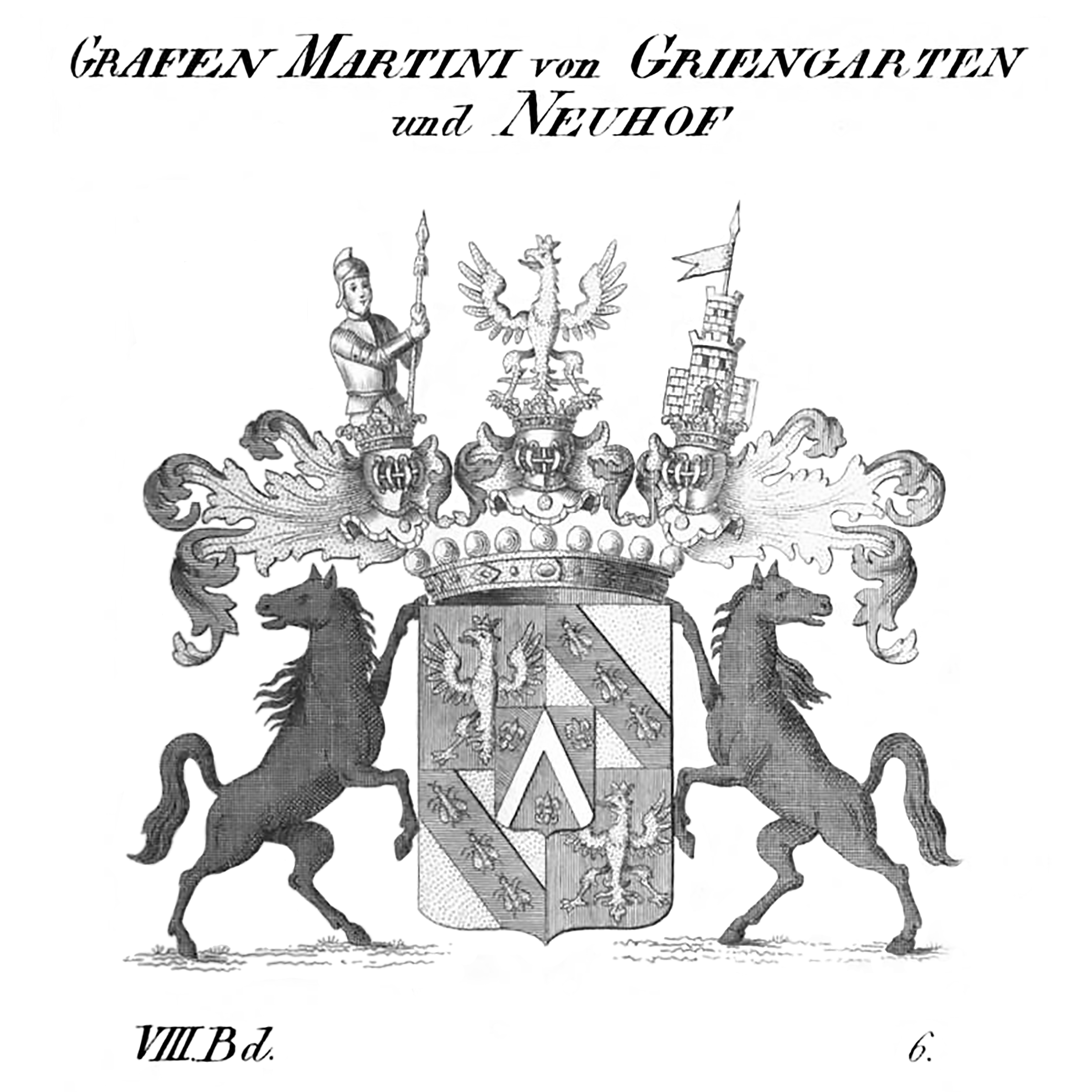 COA Martini von Griengarten und Neuhof Tyroff AT — Tyroff オーストリア君主国紋章集の原図