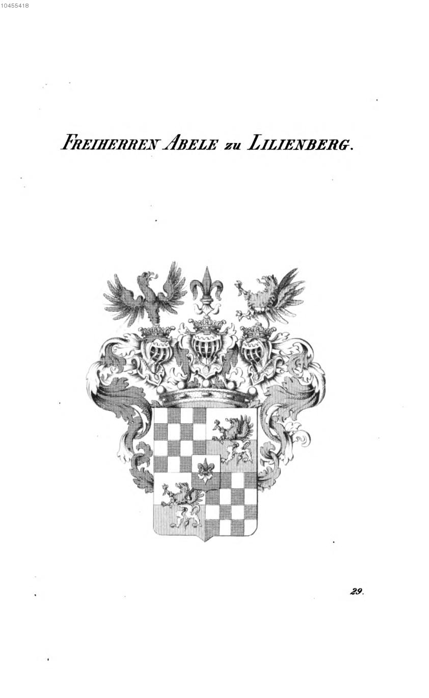 Abele zu Lilienbergの原図