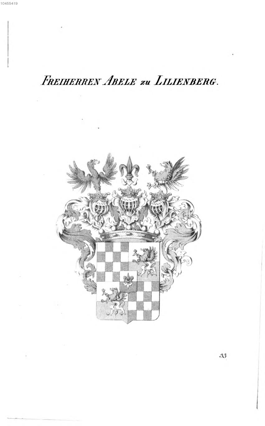 Abele zu Lilienberg 2 — Tyroff オーストリア君主国紋章集の原図
