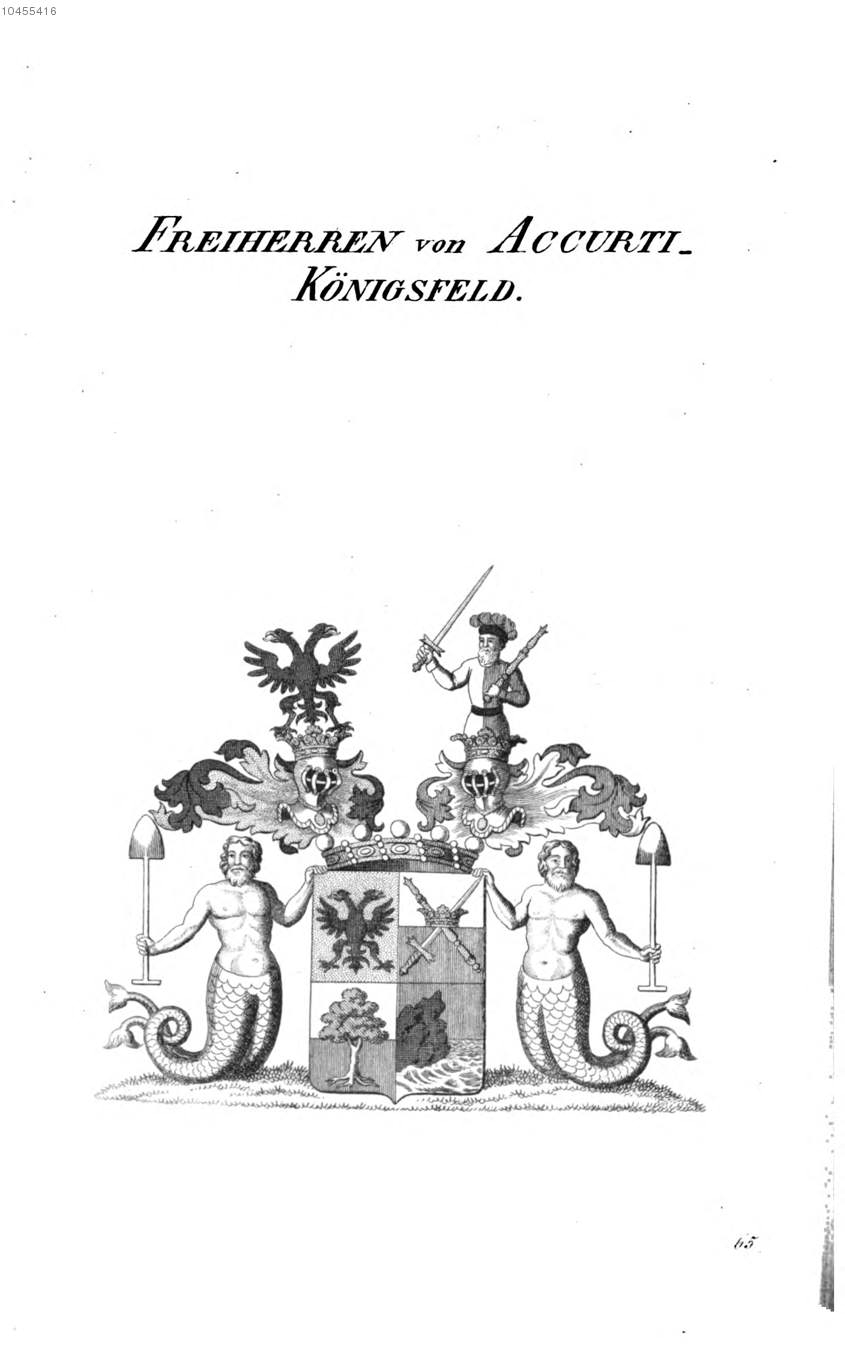 Accurti Königsfeld — Tyroff オーストリア君主国紋章集の原図
