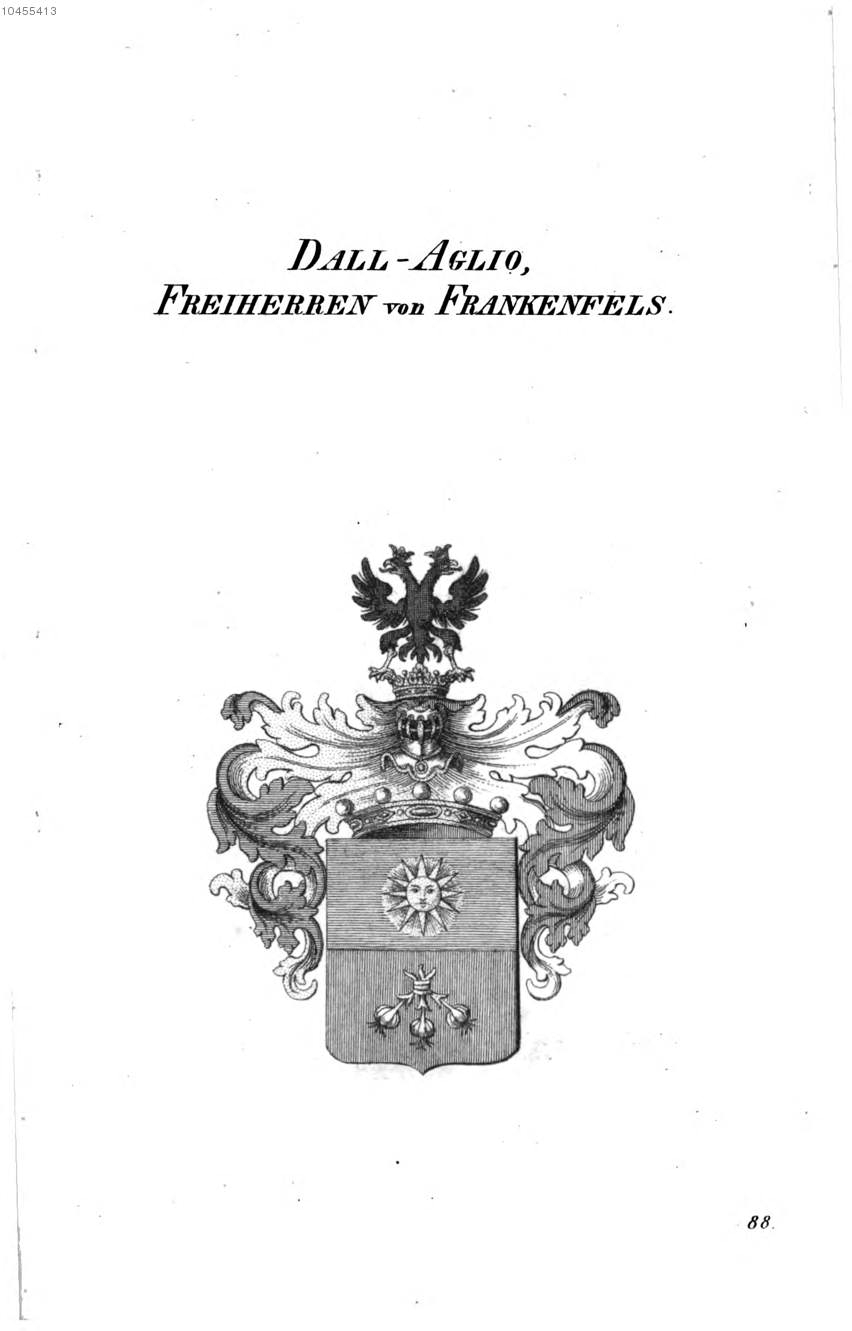 Aglio Dall Aglio Frankenfels 2 — Tyroff オーストリア君主国紋章集の原図