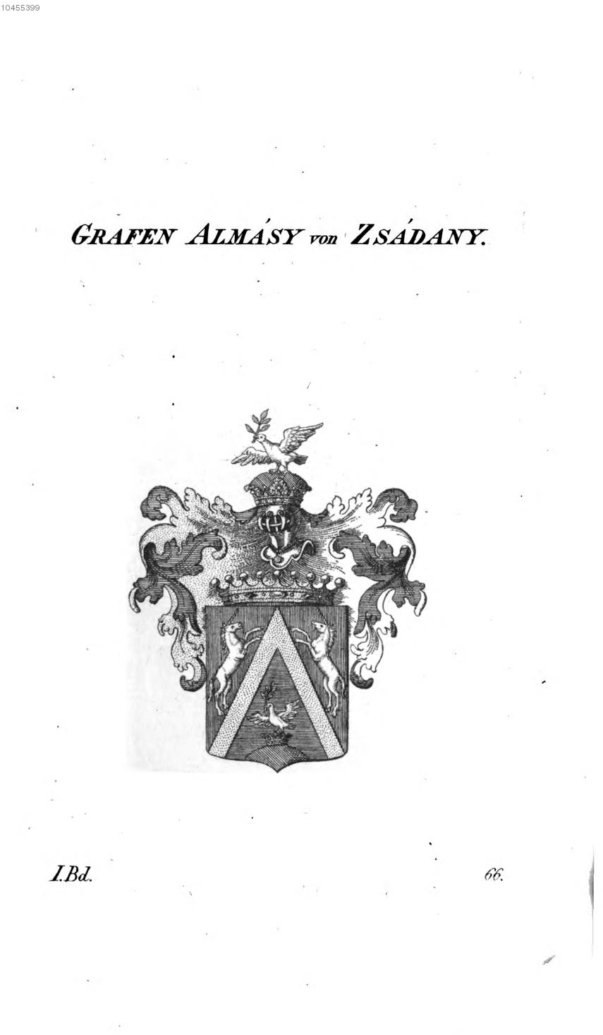 Almasy von Zsadany — Tyroff オーストリア君主国紋章集の原図