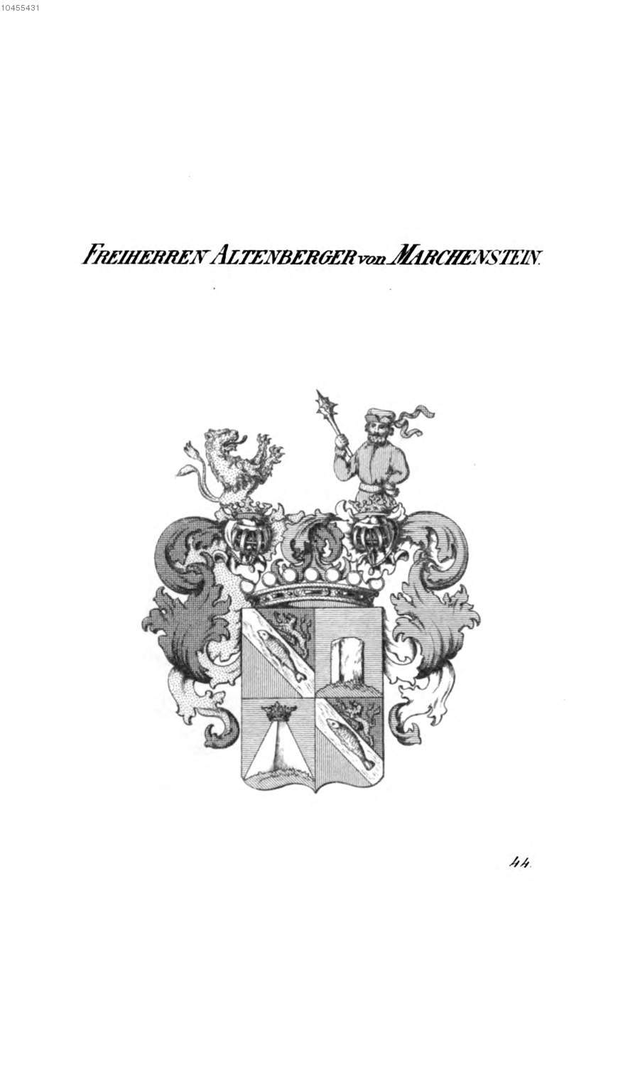 Altenberger von Marchenstein — Tyroff オーストリア君主国紋章集の原図