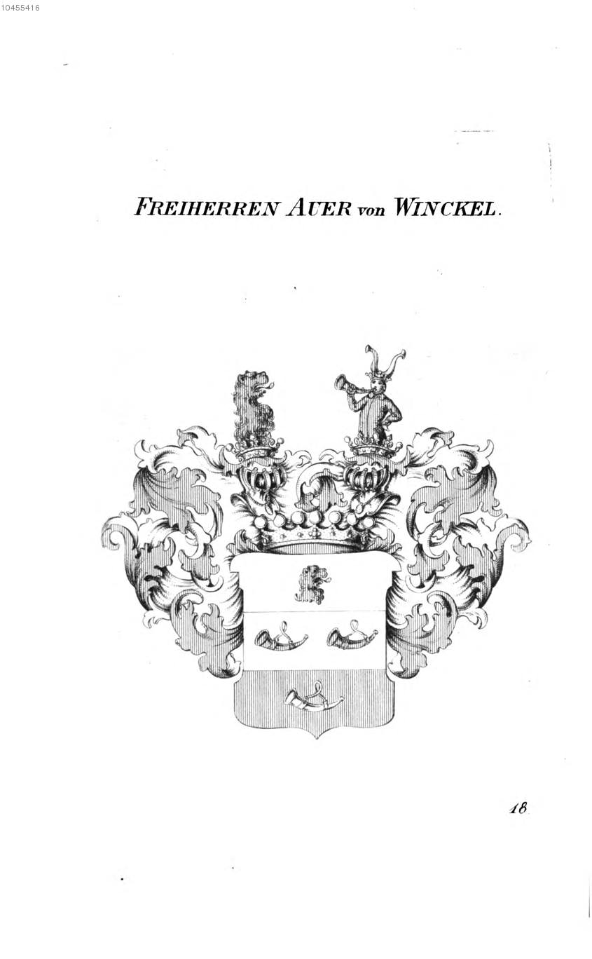 Auer von Winckel — Tyroff オーストリア君主国紋章集の原図