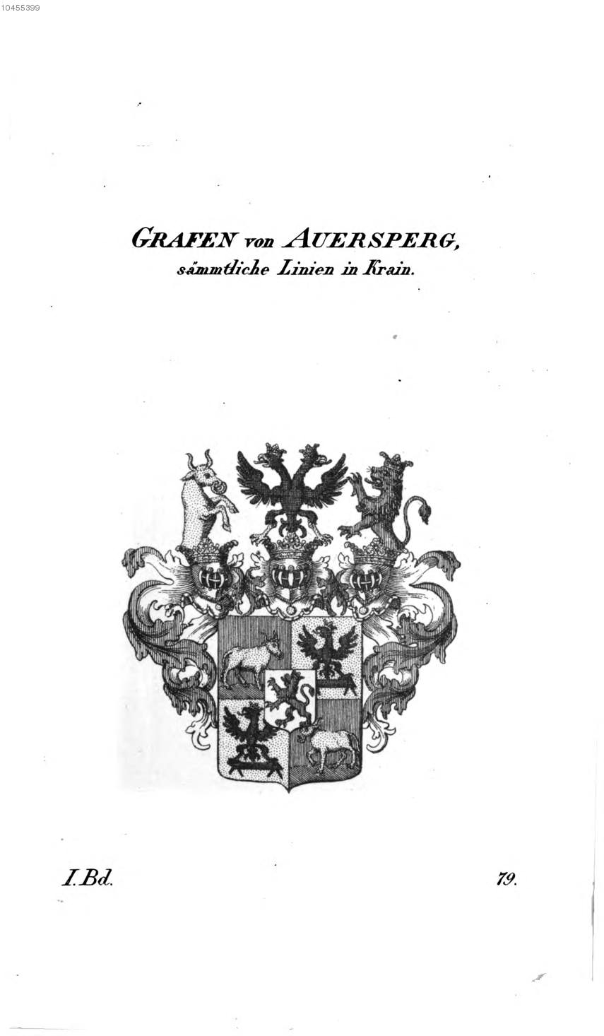 Auersperg 1 — Tyroff オーストリア君主国紋章集の原図