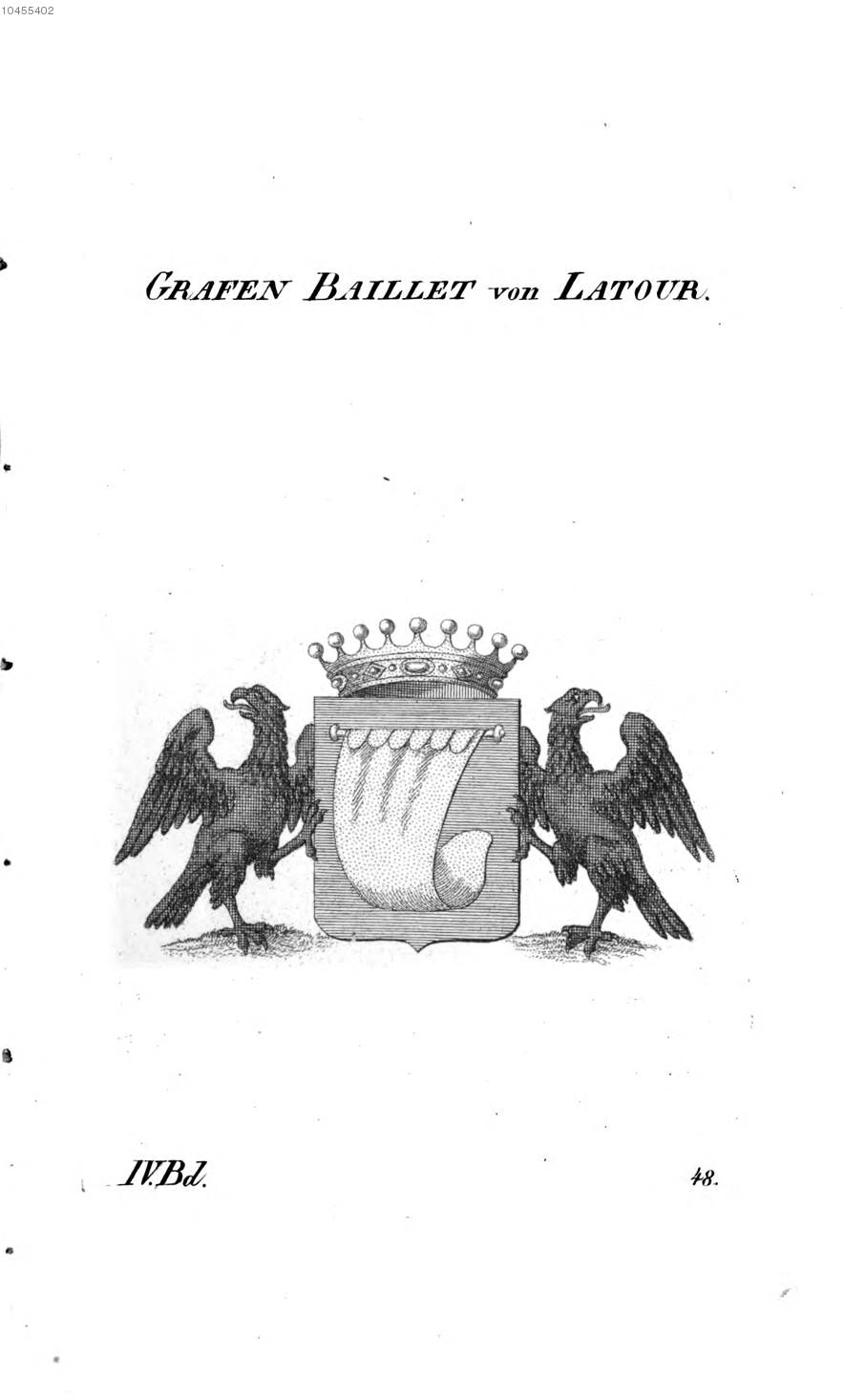 Baillet von Latour — Tyroff オーストリア君主国紋章集の原図