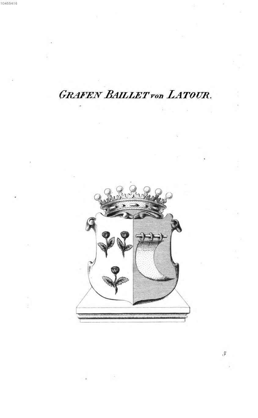 Baillet von Latour 2 — Tyroff オーストリア君主国紋章集の原図