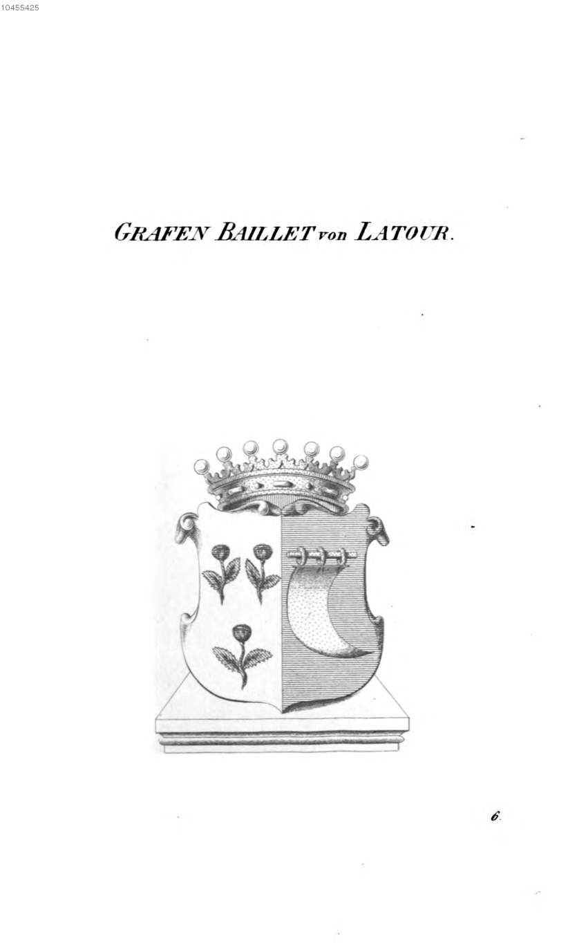 Baillet von Latour 3 — Tyroff オーストリア君主国紋章集の原図