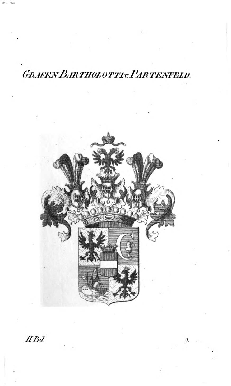 Bartholotti von Partenfeld — Tyroff オーストリア君主国紋章集の原図