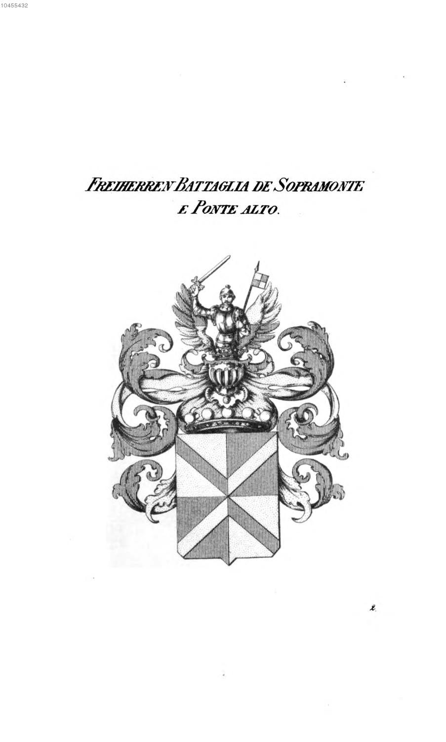 Battaglia de Sopramonte E Ponte Alto — Tyroff オーストリア君主国紋章集の原図
