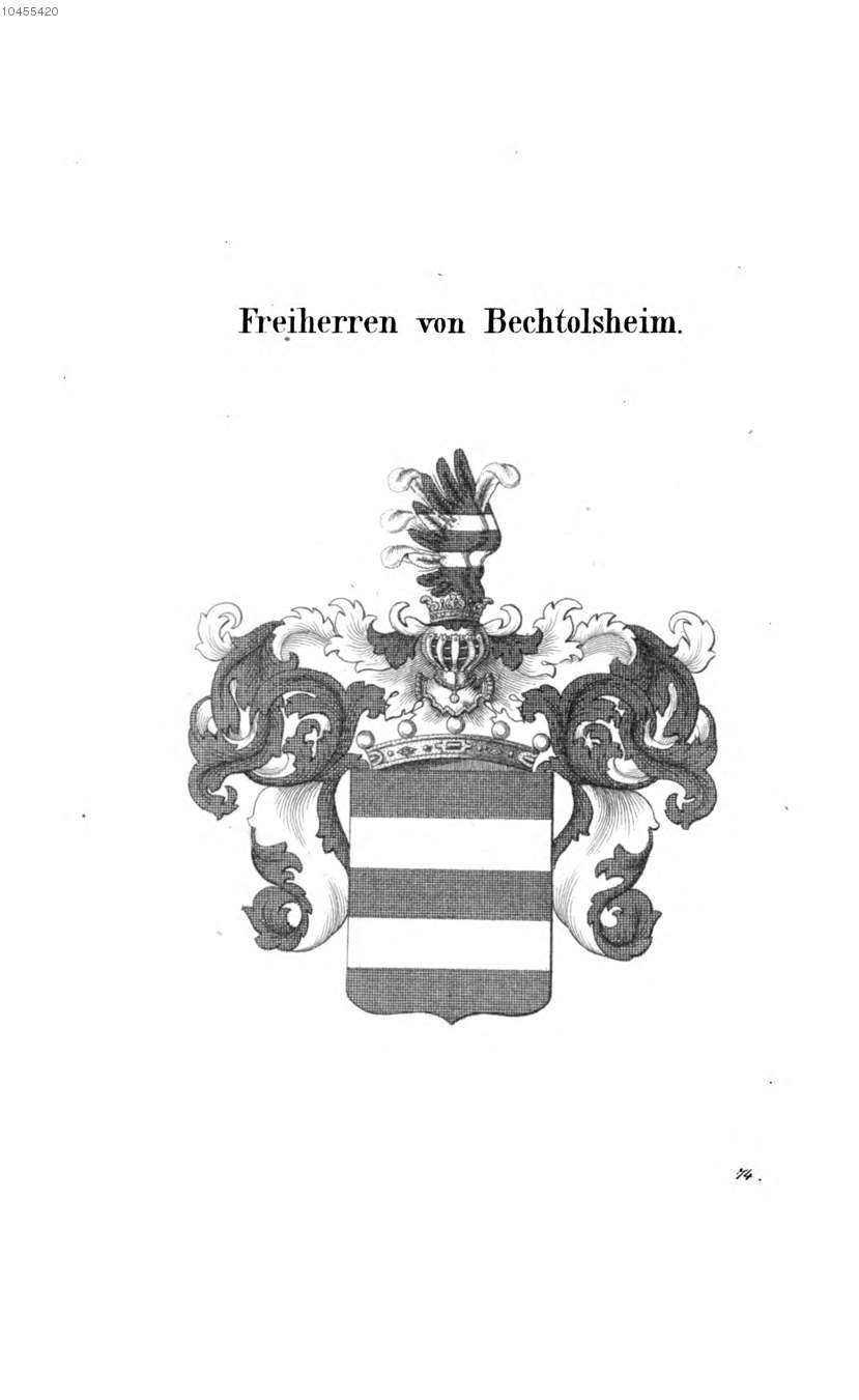 Bechtolsheim — Tyroff オーストリア君主国紋章集の原図