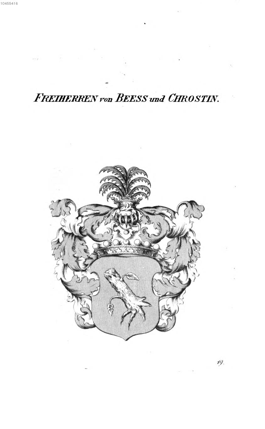 Beess und Chrostin — Tyroff オーストリア君主国紋章集の原図