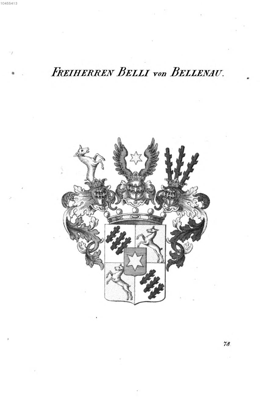 Belli von Bellenau 2 — Tyroff オーストリア君主国紋章集の原図