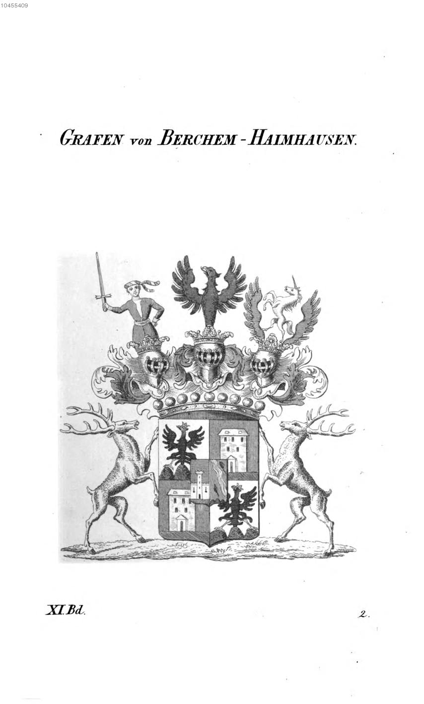 Berchem Haimhausen — Tyroff オーストリア君主国紋章集の原図
