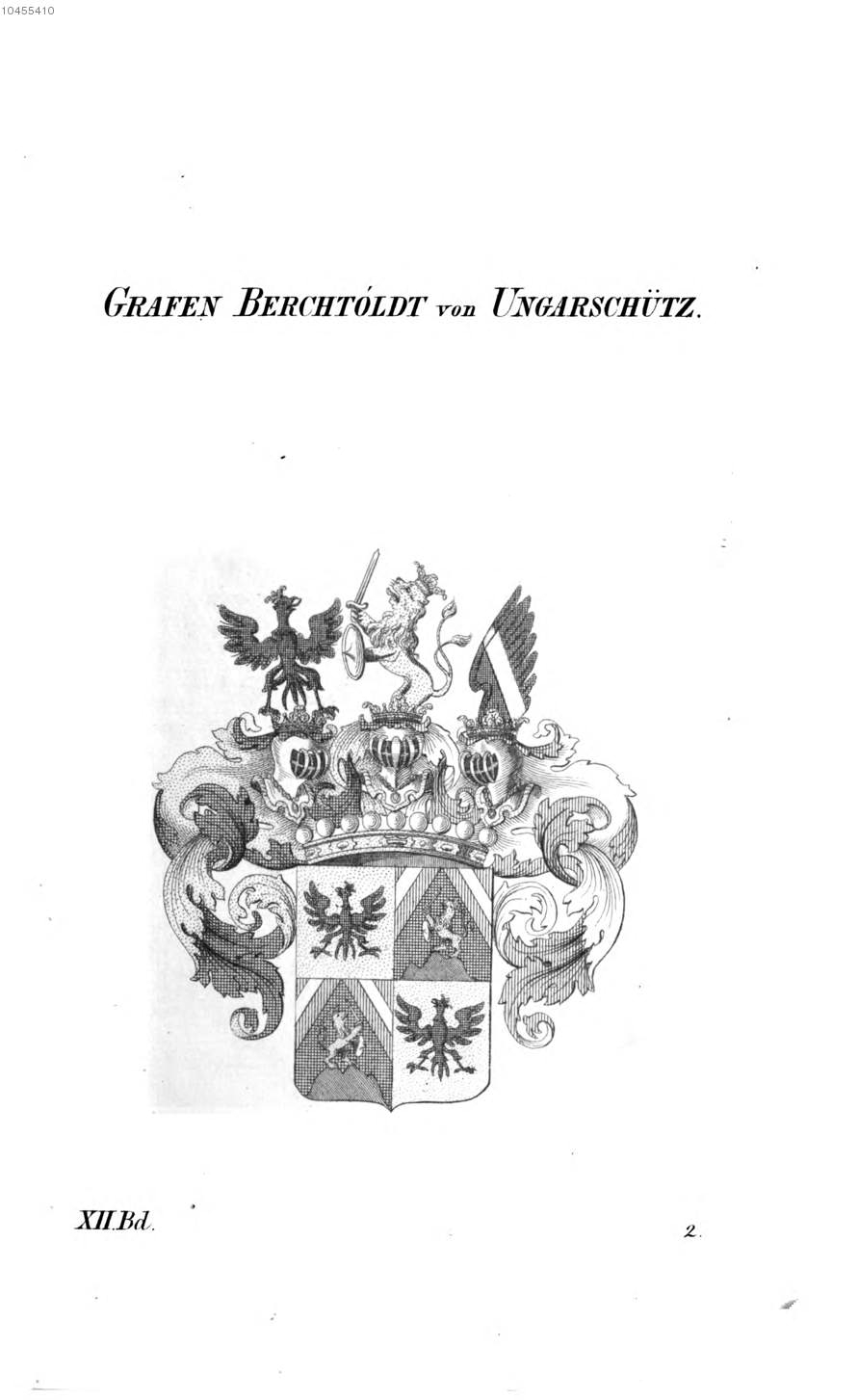 Berchtoldt von Ungarschütz — Tyroff オーストリア君主国紋章集の原図
