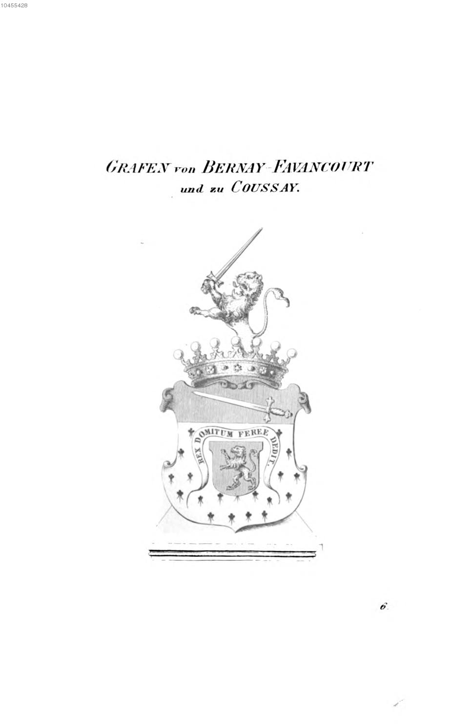 Bernay Favancourt zu Coussay 2 — Tyroff オーストリア君主国紋章集の原図