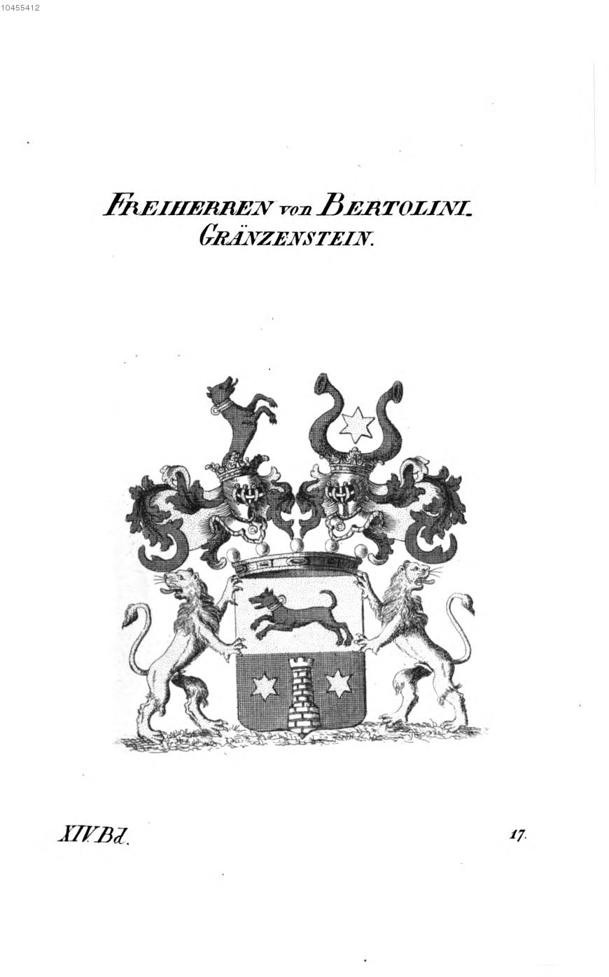 Bertolini Gränzenstein — Tyroff オーストリア君主国紋章集の原図