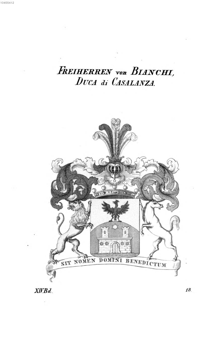 Bianchi Duca Di Casalanza — Tyroff オーストリア君主国紋章集の原図