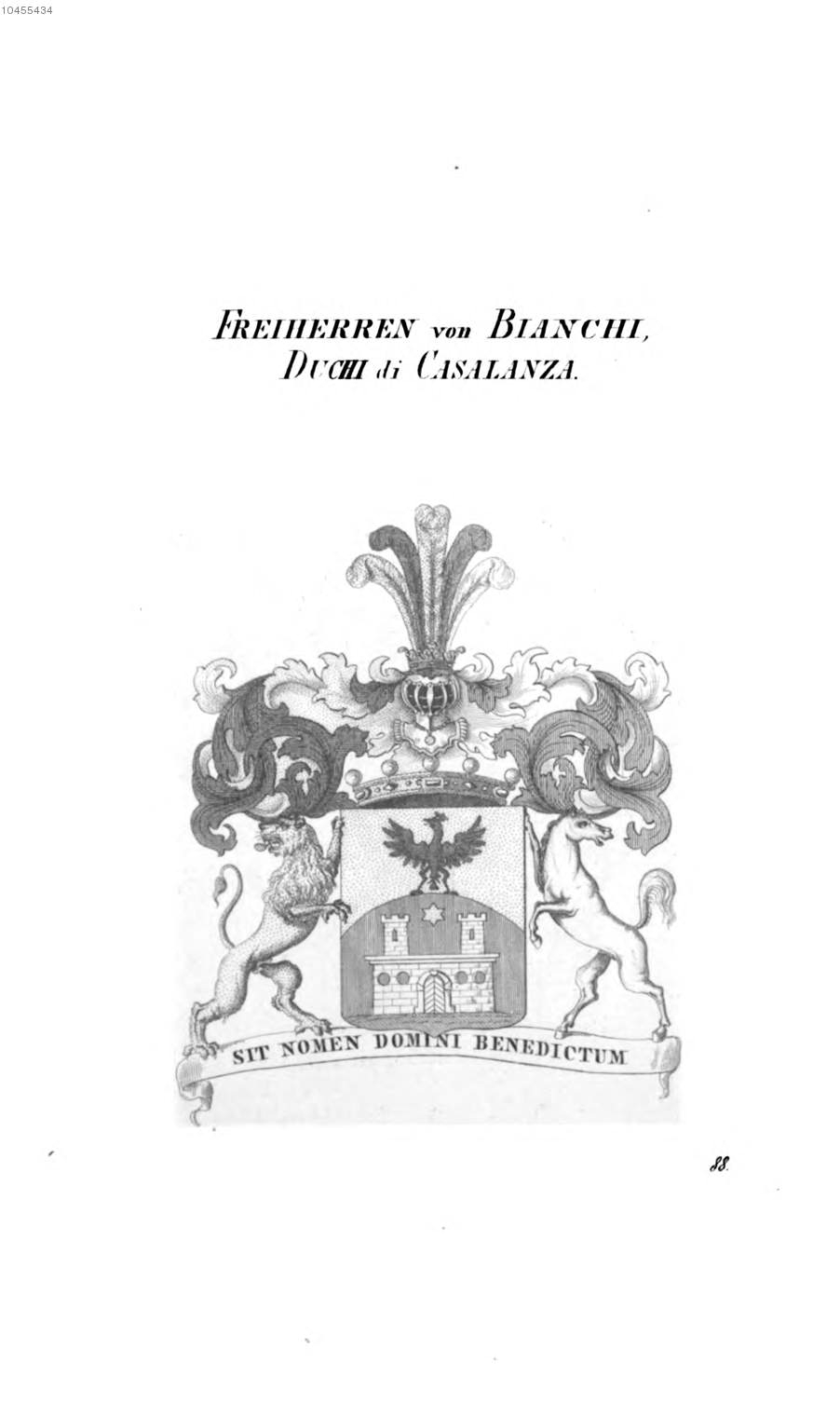 Bianchi Duchi Di Casalanza — Tyroff オーストリア君主国紋章集の原図