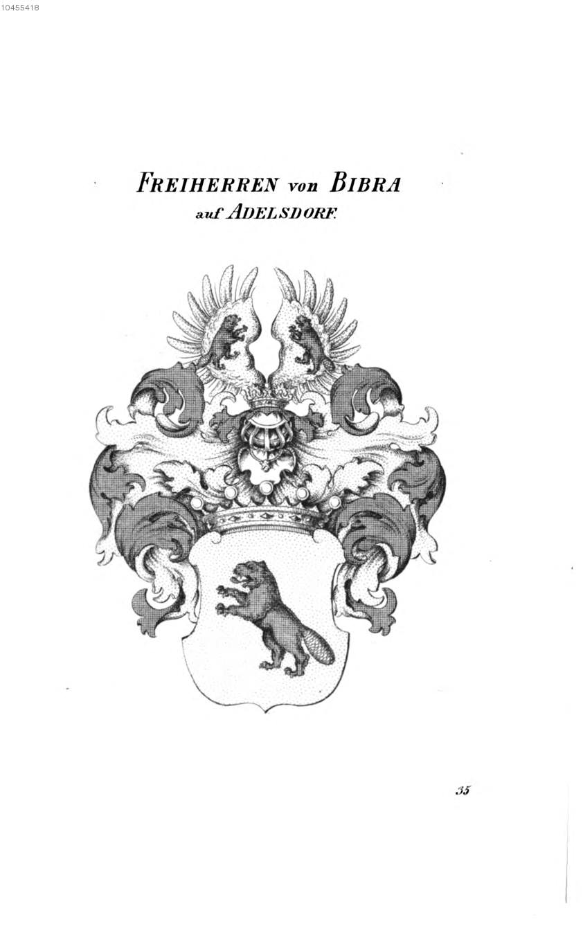 Bibra Auf Adelsdorf — Tyroff オーストリア君主国紋章集の原図