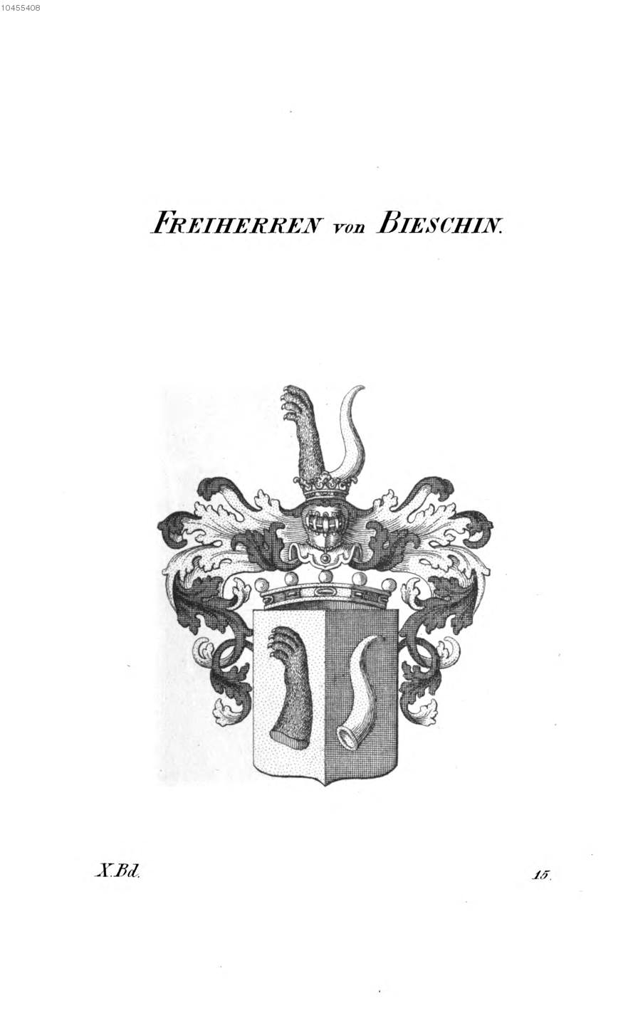 Bieschin 1 — Tyroff オーストリア君主国紋章集の原図