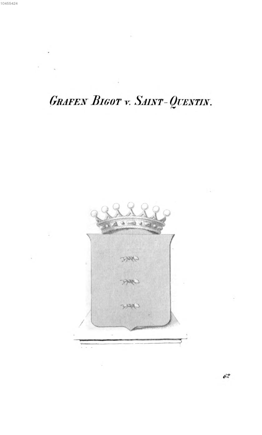 Bigot von Saint Quentin 1 — Tyroff オーストリア君主国紋章集の原図