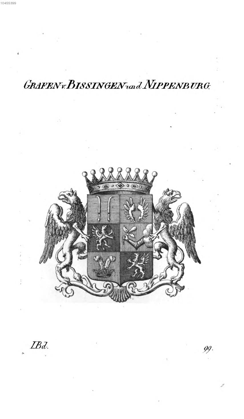 Bissingen Nippenburg — Tyroff オーストリア君主国紋章集の原図