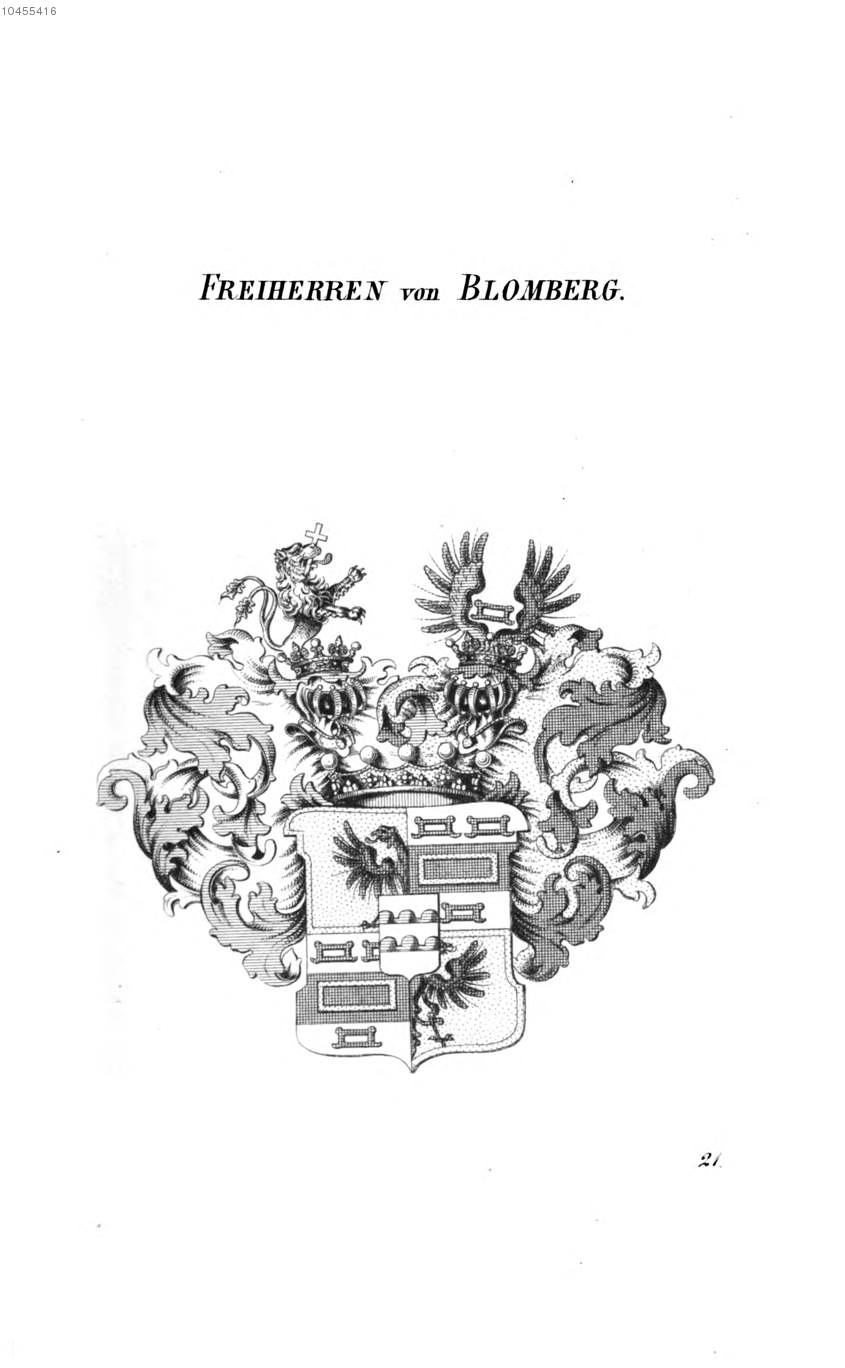 Blomberg — Tyroff オーストリア君主国紋章集の原図