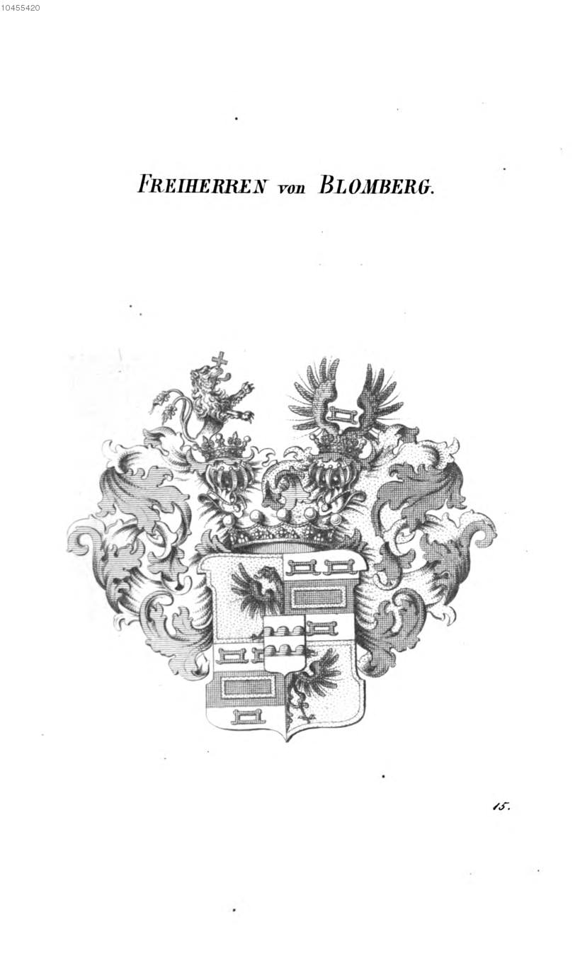 Blomberg 2 — Tyroff オーストリア君主国紋章集の原図