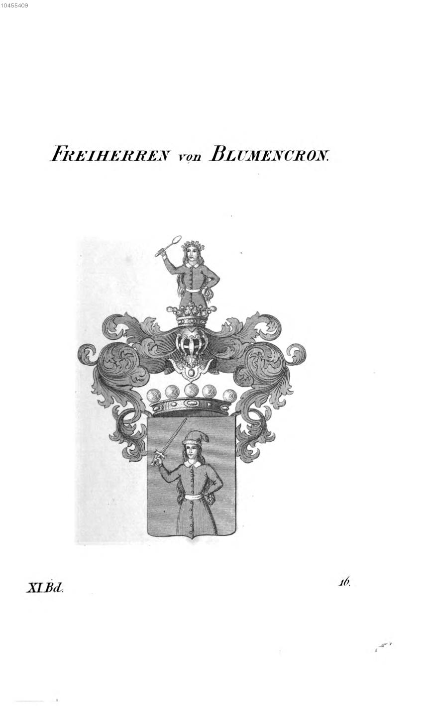 Blumencron — Tyroff オーストリア君主国紋章集の原図