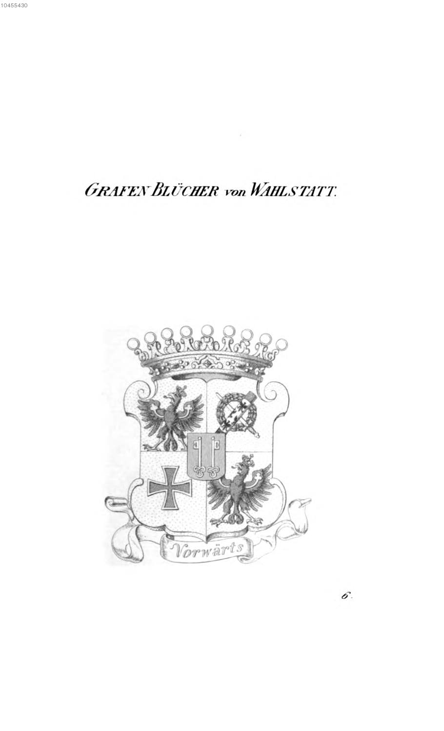 Blücher von Wahlstatt — Tyroff オーストリア君主国紋章集の原図