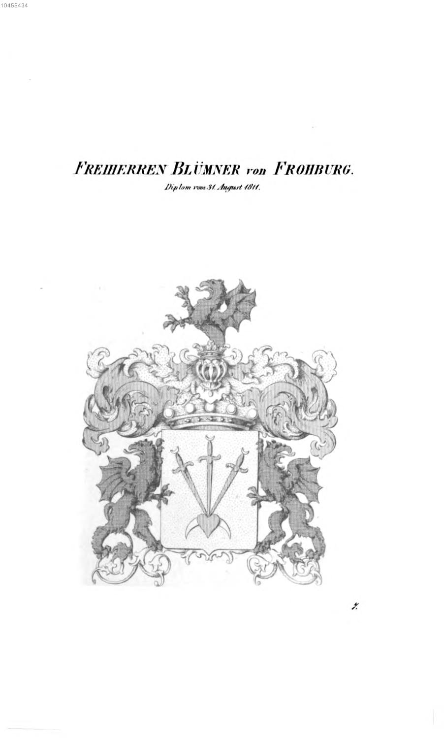 Blümmer von Frohburg — Tyroff オーストリア君主国紋章集の原図