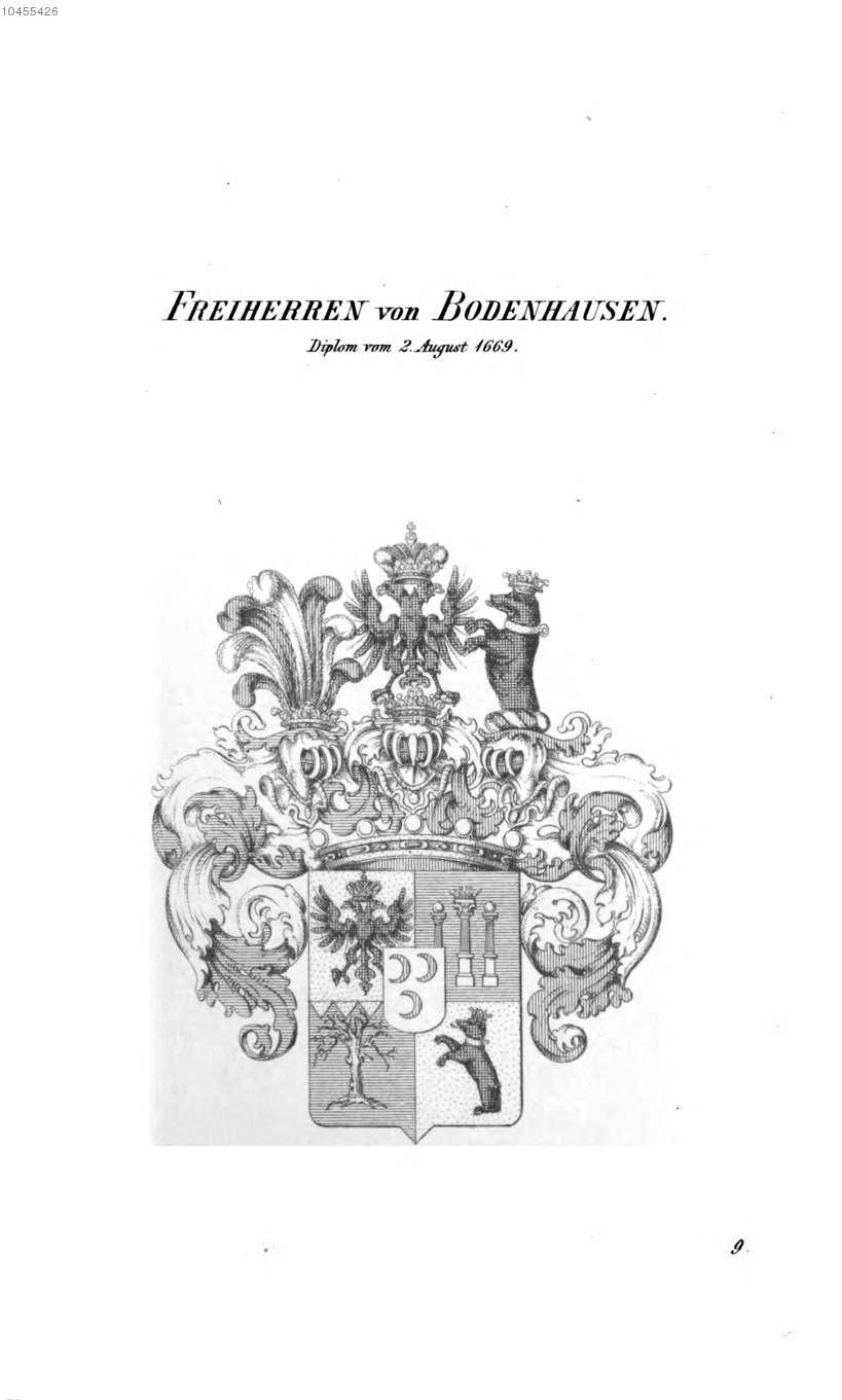 Bodenhausen — Tyroff オーストリア君主国紋章集の原図