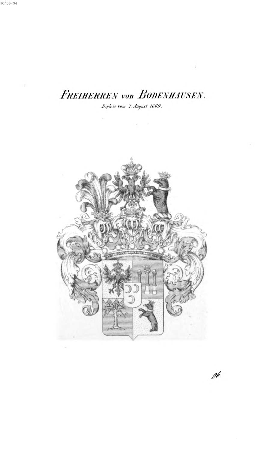 Bodenhausen 2 — Tyroff オーストリア君主国紋章集の原図