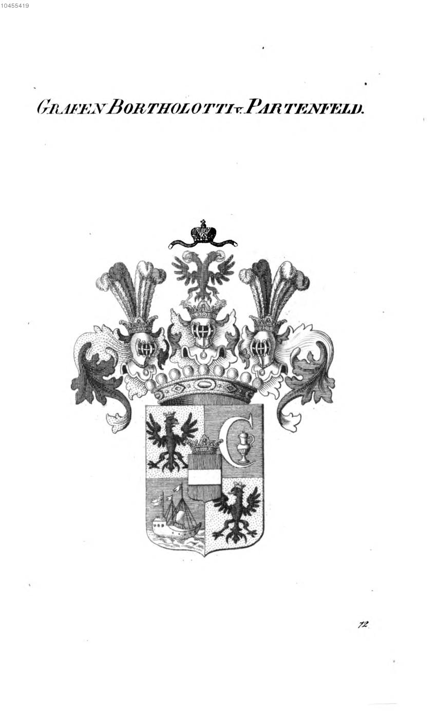 Bortholotti von Partenfeld — Tyroff オーストリア君主国紋章集の原図