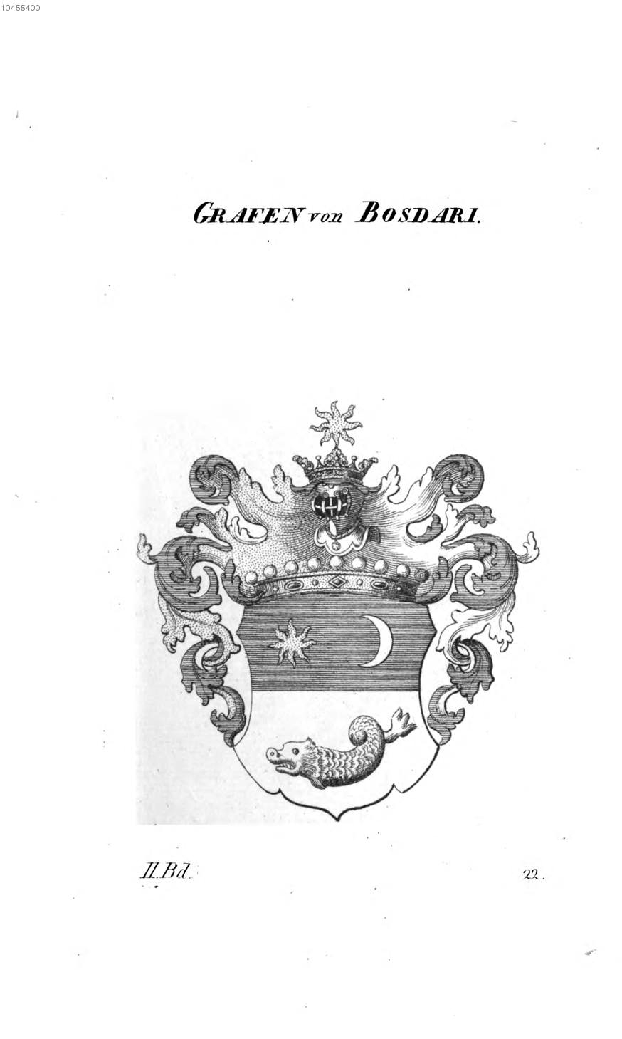 Bosdari — Tyroff オーストリア君主国紋章集の原図