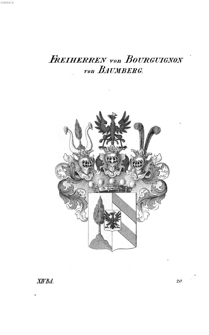 Bourguignon von Baumberg — Tyroff オーストリア君主国紋章集の原図