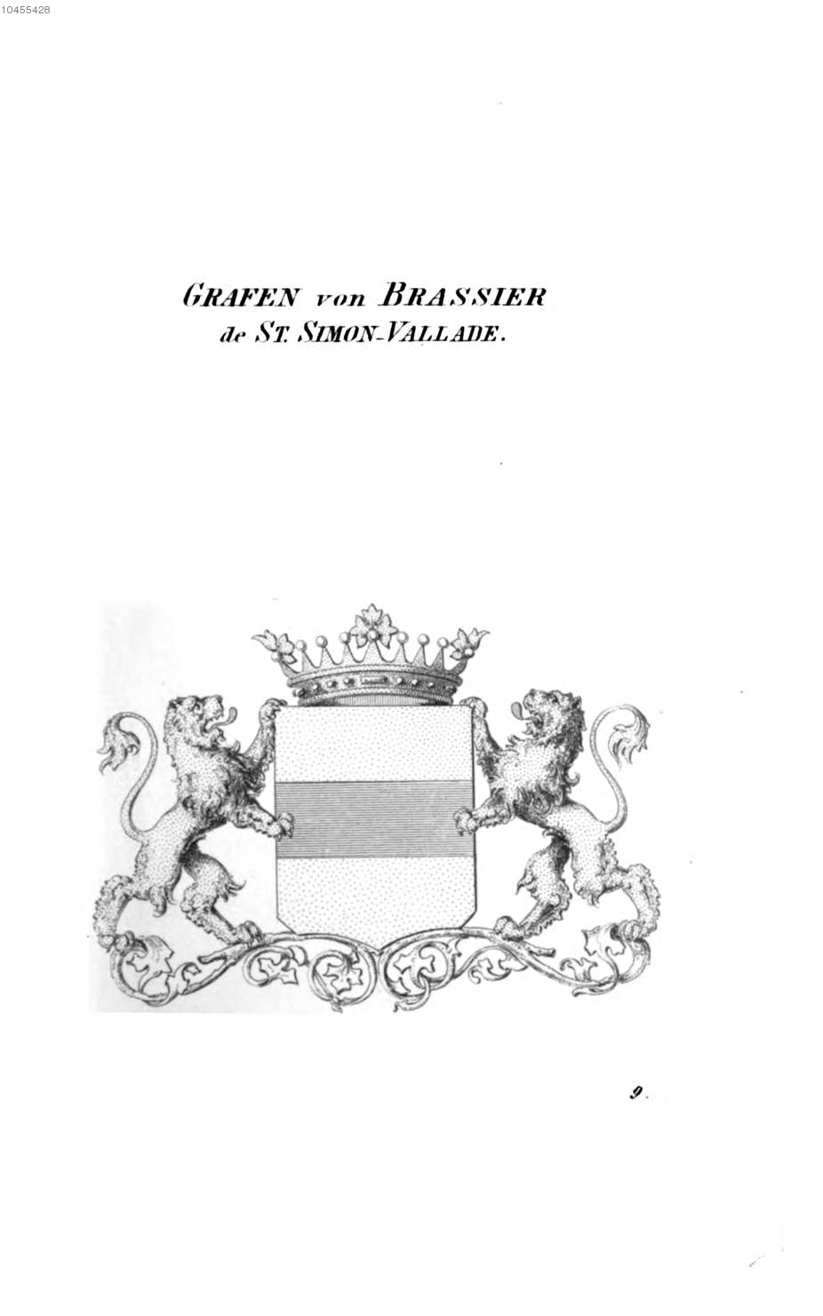 Brassier de St Simon Vallade — Tyroff オーストリア君主国紋章集の原図