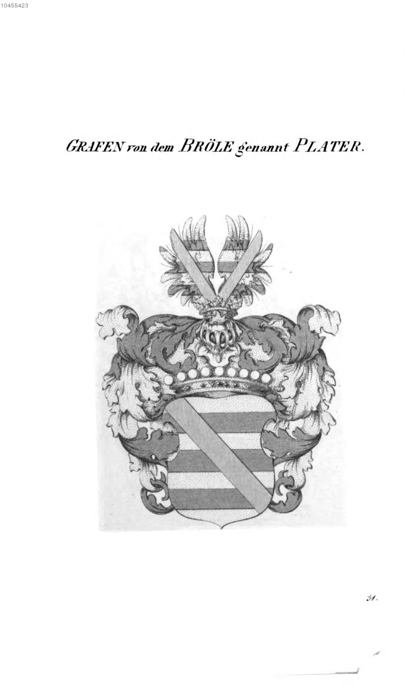 Bröle von dem Bröle Gen Plater — Tyroff オーストリア君主国紋章集の原図