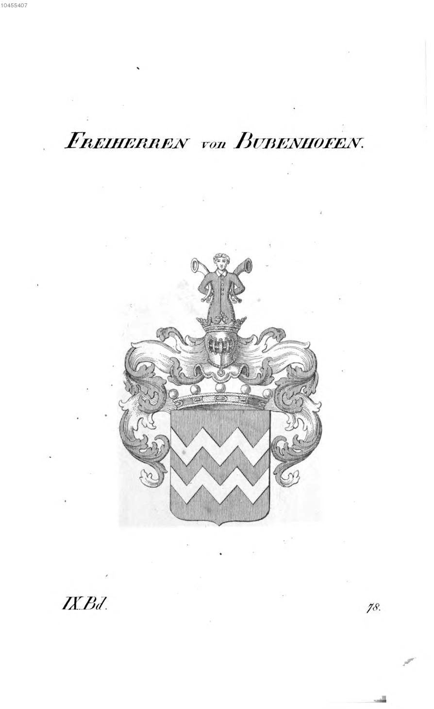 Bubenhofen — Tyroff オーストリア君主国紋章集の原図