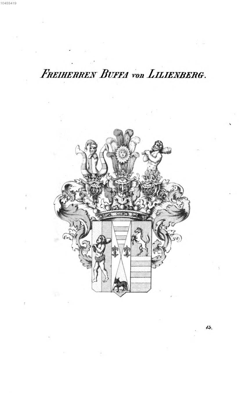 Buffa von Lilienberg — Tyroff オーストリア君主国紋章集の原図