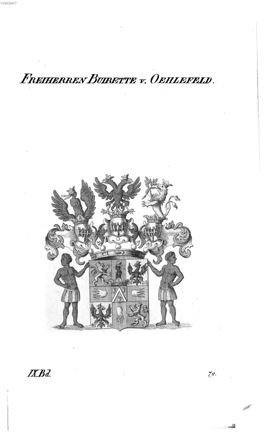Buirette von Oehlefeld — Tyroff オーストリア君主国紋章集の原図