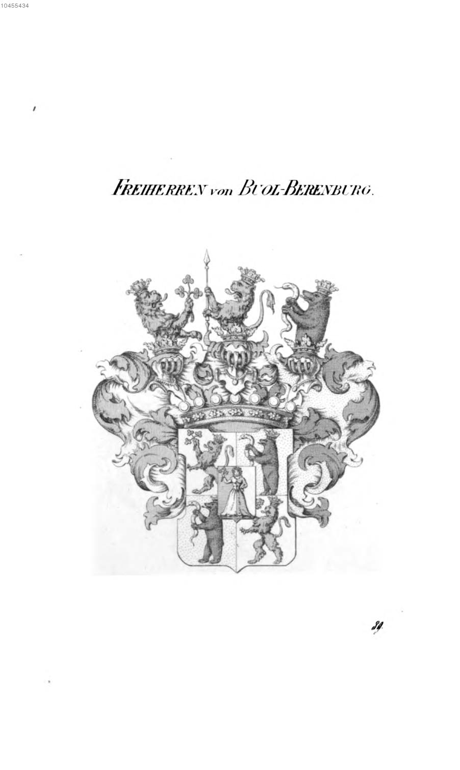 Buol Berenburg — Tyroff オーストリア君主国紋章集の原図